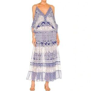 Misa Los Angeles Farrah Chiffon Maxi Majorelle Dress XSMALL/ SMALL Oversized